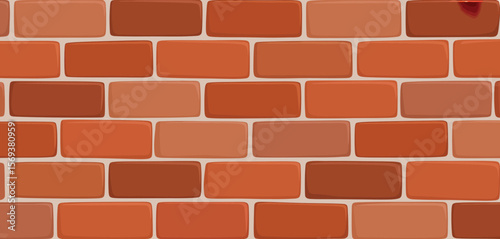 Simple Cartoon Brick Wall Pattern