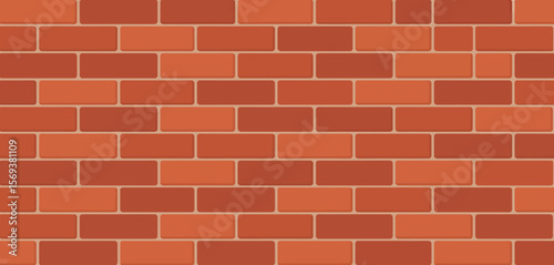 Simple Orange Brick Wall Pattern
