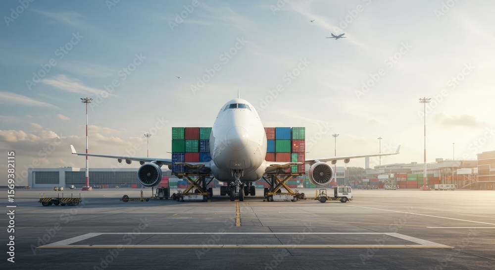 Fototapeta premium Cargo transportation by air