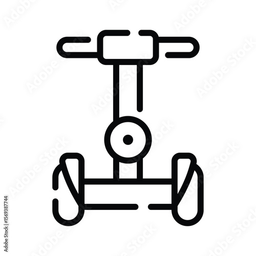 Well designed linear icon of self-balancing segway icon