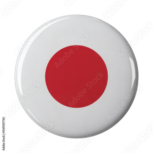 Glossy Round Japanese Flag Badge - A Circular Button Design Featuring the Rising Sun Flag Free Download Glossy Round Japanese Flag Badge - A Circular Button Design Featuring the Rising Sun Flag - GFXLoad
