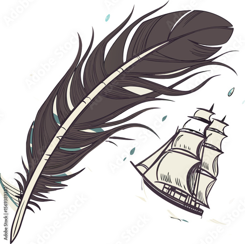 feather and ink