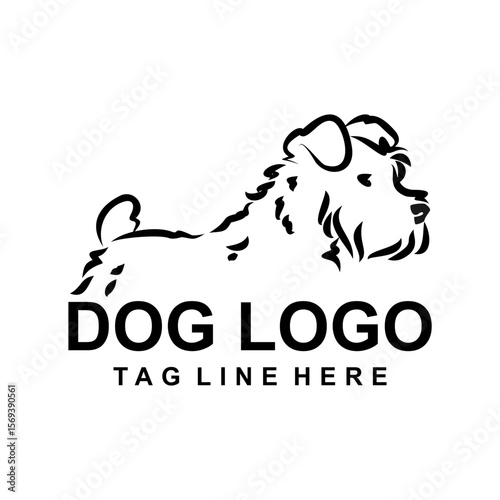 Elegant Dog Logo Design Minimalist Canine Illustration