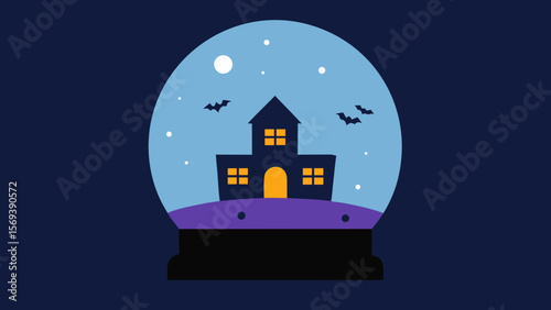 vector illustration of a halloween house