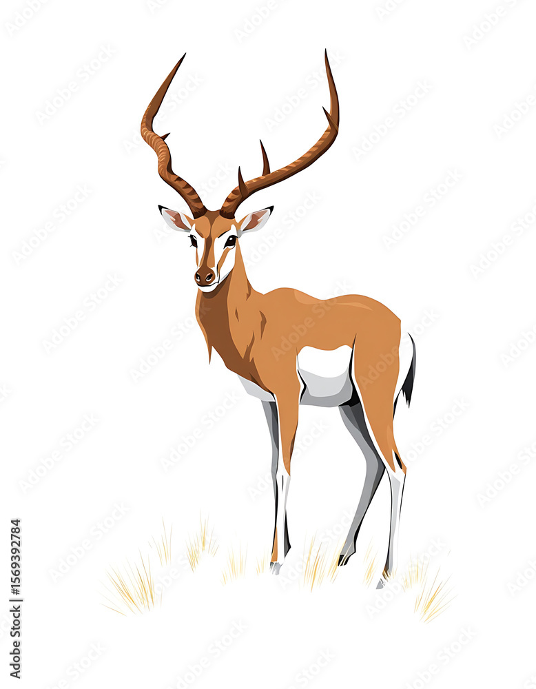 Naklejka premium Serene Deer – Wildlife Tranquility 