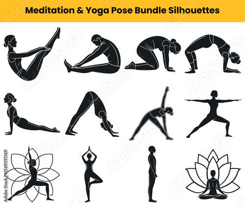 Silhouetted Yoga and Meditation Poses A Comprehensive Guide to Inner Peace