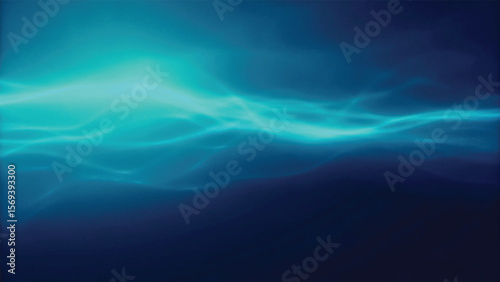 Blue abstract background with dynamic waves reflecting sunlight like the deep ocean