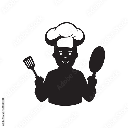 Chef icon isolated on white background