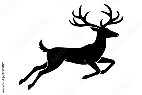 deer silhouette vector illustration
