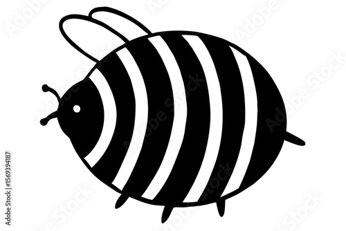 vector illustration of cartoon bee