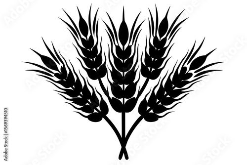 Vintage Wheat Sheaf Logo – Farm Crop Harvest Vector Icon