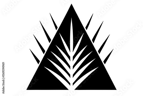 Triangle Wheat Logo – Abstract Bold Agricultural Vector Design