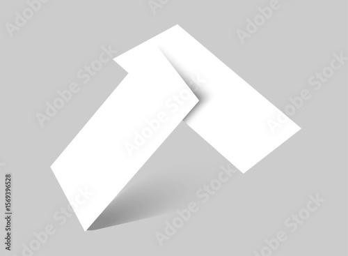Realistic paper gift voucher card mockup
