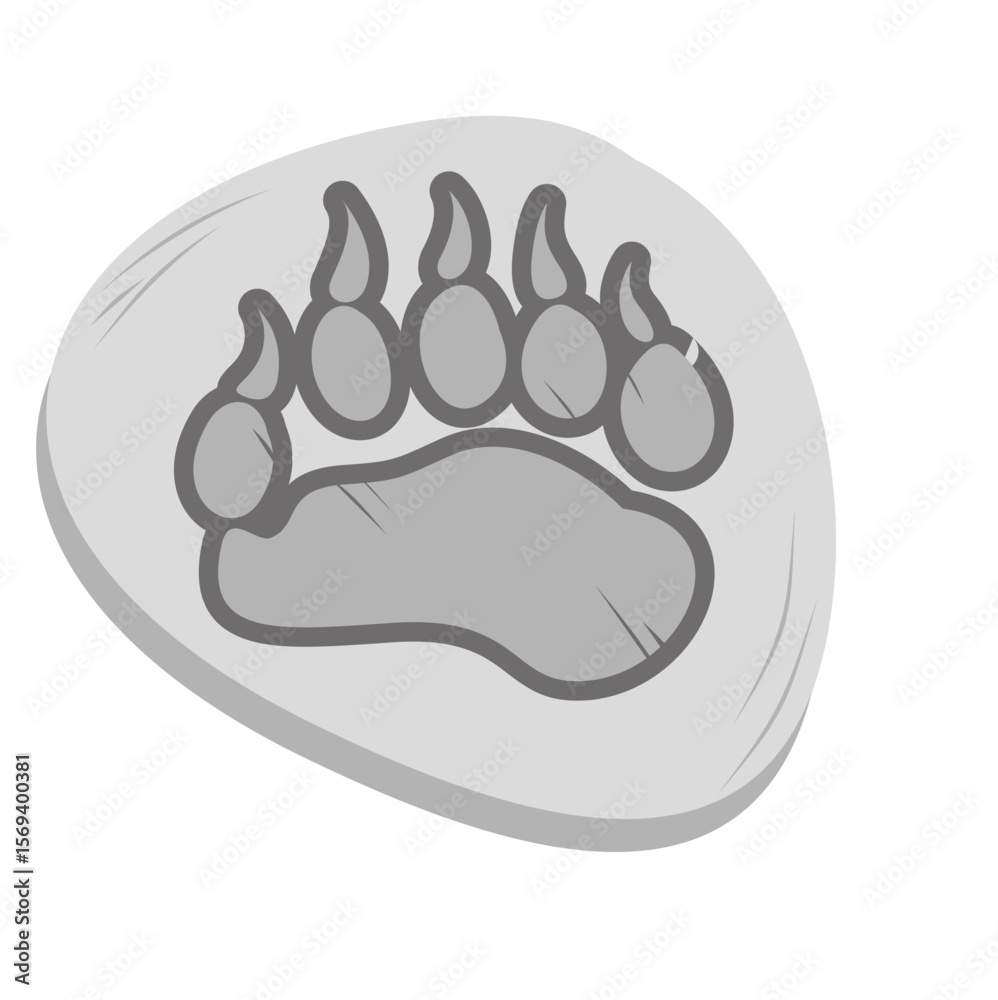 Obraz premium Fossil Footsteps in Rock