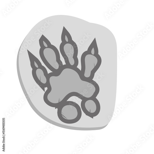 Fossil Footsteps in Rock