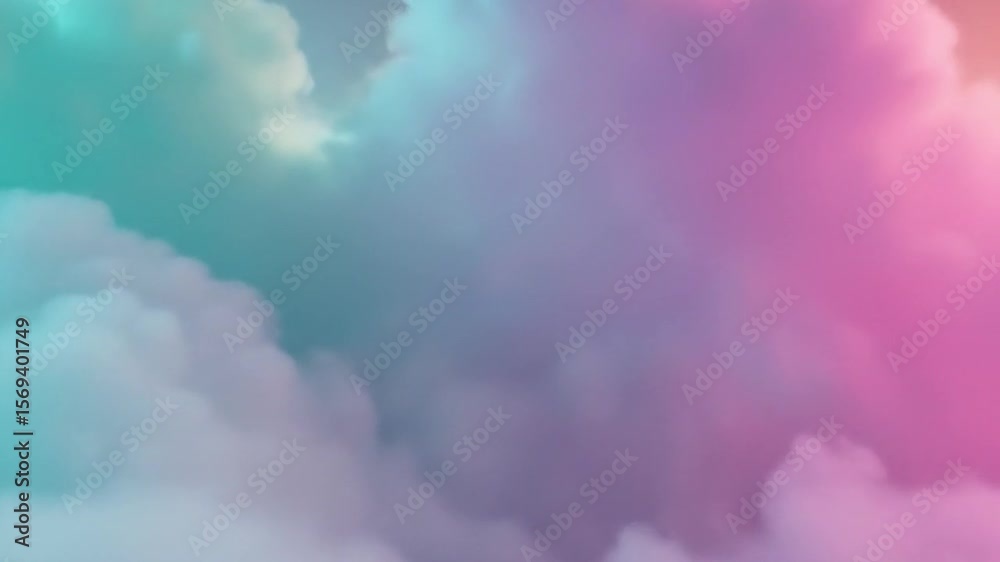 Clouds Forming with Pastel Sky Above - Time Lapse Effect