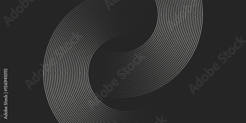 Abstract black and gold background with two circles. Suitable for banner, cover, poster, website, presentation, brochure, flyer, header
