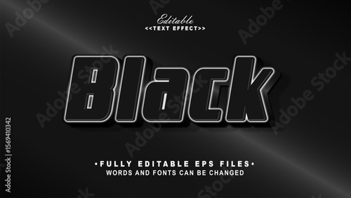 3d black lowercase text effect.typhography logo