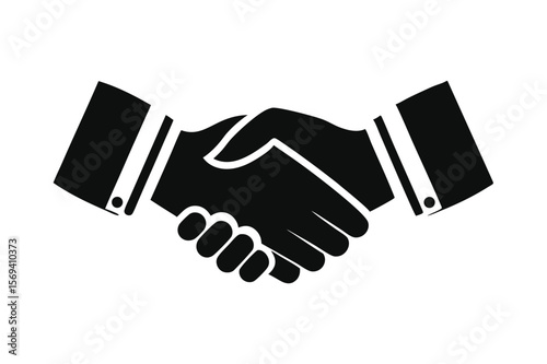 Black and white handshake signifies agreement between partners with transparency is the ultimate deal