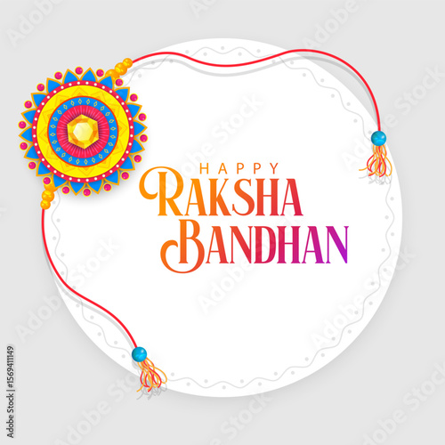 greeting card and template banner for sales promotion advertisement with decorative Rakhi for Raksha Bandhan, Indian festival for brother and sister bonding celebration