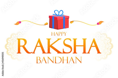 greeting card and template banner for sales promotion advertisement with decorative Rakhi for Raksha Bandhan, Indian festival for brother and sister bonding celebration