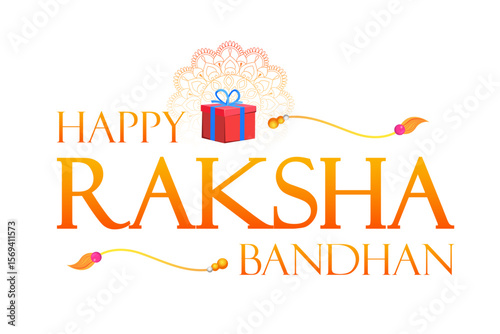 greeting card and template banner for sales promotion advertisement with decorative Rakhi for Raksha Bandhan, Indian festival for brother and sister bonding celebration
