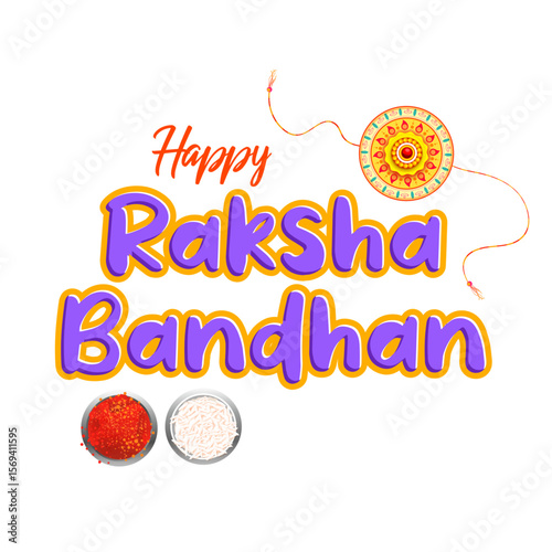 greeting card and template banner for sales promotion advertisement with decorative Rakhi for Raksha Bandhan, Indian festival for brother and sister bonding celebration