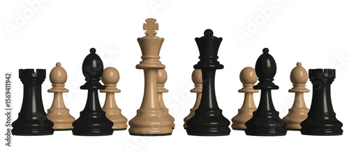 Chess Pieces Ready for Strategy