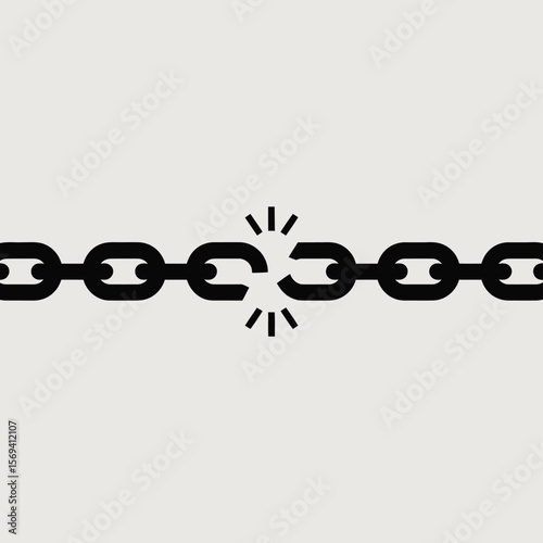 Broken Chain Symbol Representing Freedom