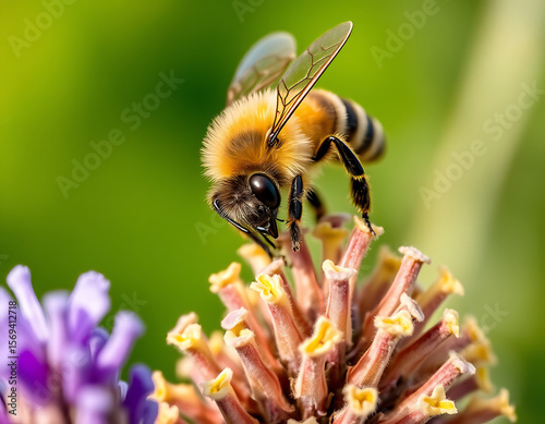 Honeybee on Lavender Flower – Nature’s Perfect Pollinator in Action