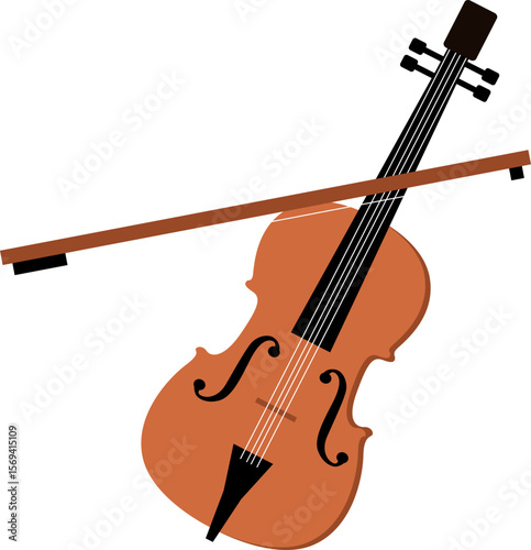 guitar, violin, bow

