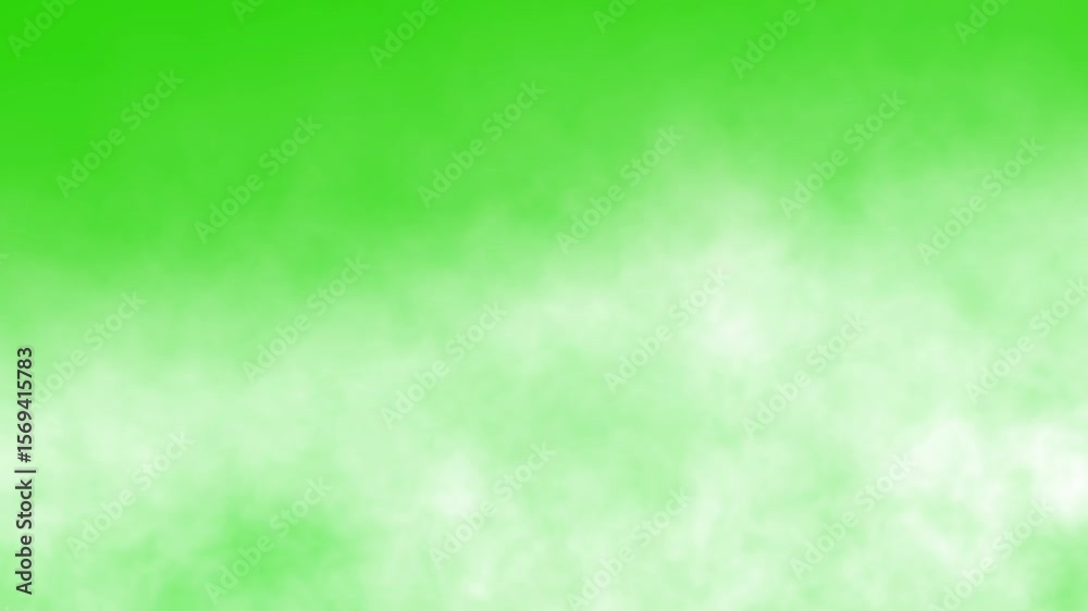 Moving white smoke or fog effect on green screen background. Atmospheric smoke in slow motion Seamless looping for visual effects. 4k Video footage