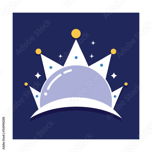 Crown with Stars for Royal or Achievement Concepts