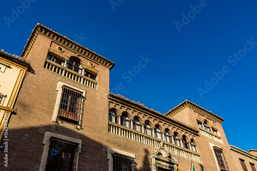 Granada, Spain, European Union, street view from the Spanish city where beautiful Alhambra palace could be visited. Tourist destination