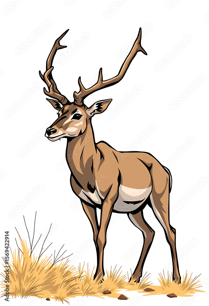 Fototapeta premium Serene Deer – Wildlife Tranquility 