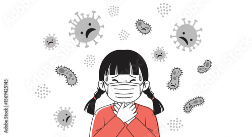 Children protect themselves from germs and bacteria to stay healthy and prevent illness during the pandemic