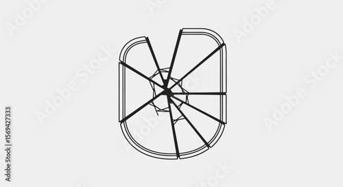 Abstract Broken Glass Design - Conceptual Vulnerability