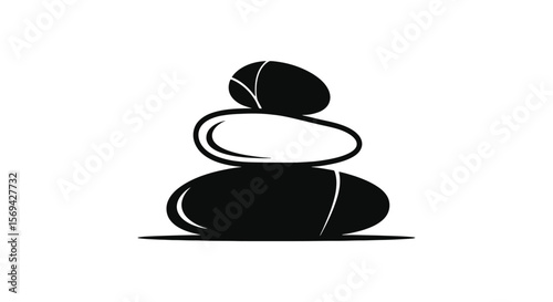 Stacked Stones: Zen Balance and Harmony Icon