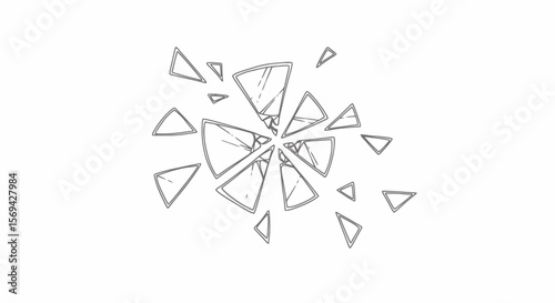 Shattered Glass Explosion: Geometric Fragmentation