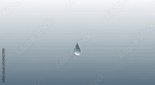 Serene Water Drop: Purity and Simplicity