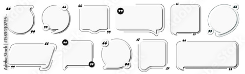 Quote banner with copy space speech bubble for social media post, testimonial banners, text box vector