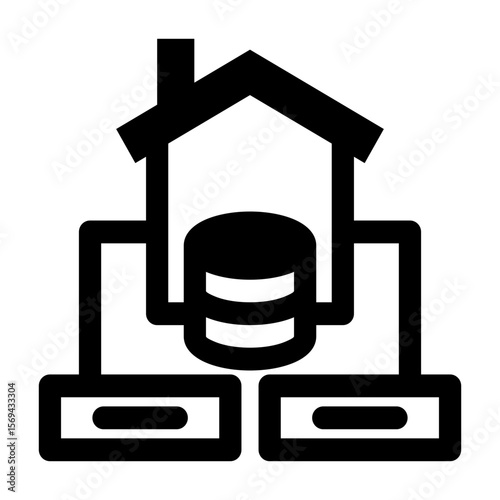 Data Mart Black Icon