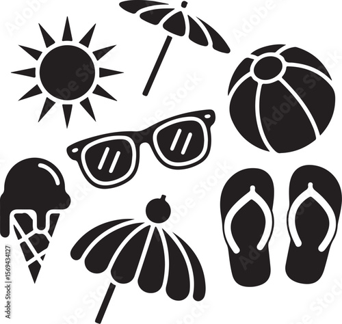 Summer Essentials Line Art Bundle

