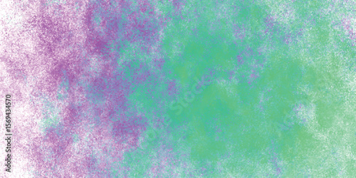 Abstract digital artwork showcasing a subtle interplay of purple and green pastel colors with a textured granular spray paint effect.