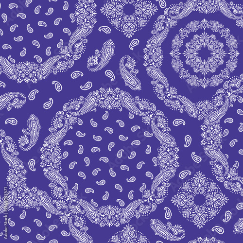 Seamless pattern composed of ornaments in a circle,