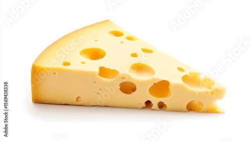 Wallpaper Mural Single Slice of Cheese Isolated on a Clean White Background Torontodigital.ca