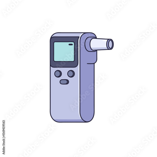 Stylish alcohol breathalyzer with digital display and control buttons