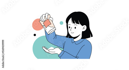 Person applying disinfectant hand sanitizer gel from small portable bottle during health pandemic prevention measures