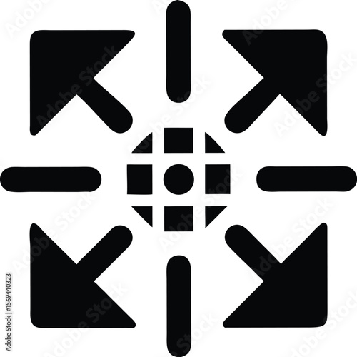 Arrows pointing outward icon