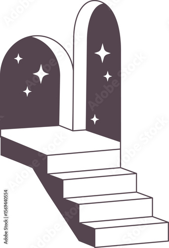 Surreal Gate Stairs